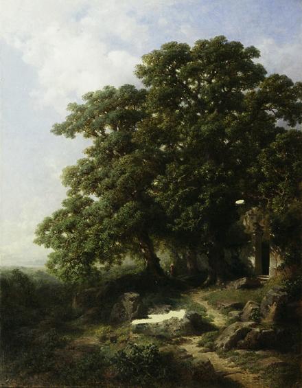 Gottfried Seelos, Kastanien in Südtirol, 1874, Öl auf Leinwand, 134 x 105 cm, Belvedere, Wien, …
