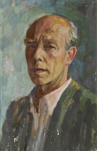 Walther Gamerith, Späteres Selbstbildnis, um 1948, Öl auf Karton, 66,5 x 43 cm, Belvedere, Wien…