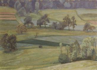 Walther Gamerith, Am Attersee, 1947, Öl auf Karton, 49,5 x 70,5 cm, Belvedere, Wien, Inv.-Nr. 5…