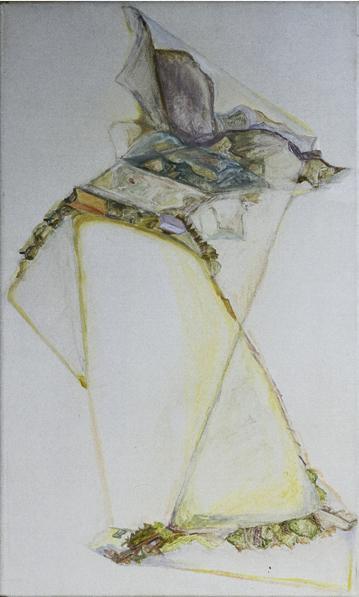 Josef Gabler, Sonn- und Schattseite (Schwebeschaubild), 1954, Öl auf Leinwand, 86 x 51,5 cm, Be…