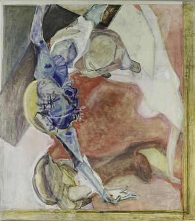 Josef Gabler, Kreuzabnahme (Schwebeschaubild), 1963, Öl auf Leinwand, 77 x 68 cm, Belvedere, Wi…