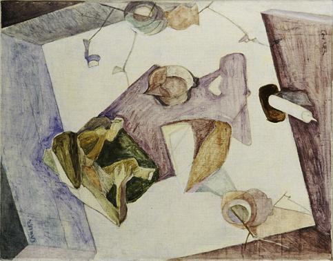 Josef Gabler, Stillleben mit Genre, 1967, Öl auf Leinwand, 48,5 x 63 cm, Belvedere, Wien, Inv.-…