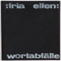 Fria Elfen-Frenken, wortabfälle, 1974, Papier, handgestempelt, Bockbuch, Umschlag schwarzes Nat ...