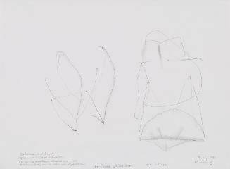 Maria Lassnig, 2 x Sitzende, 1991, Bleistift auf Papier, 44 × 60 cm, Belvedere, Wien, Inv.-Nr. …