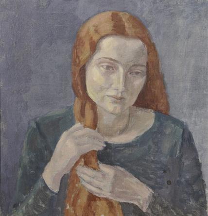 Walther Gamerith, Mädchen mit langen Haaren, vor 1936, Öl auf Leinwand, 57 x 54 cm, Belvedere, …