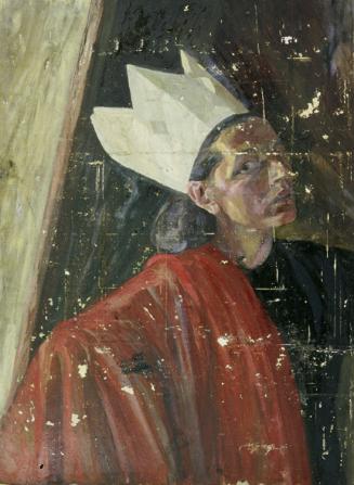 Walther Gamerith, Frau in Kostüm, vor 1949, Öl auf Karton, 101 x 74 cm, Belvedere, Wien, Inv.-N…