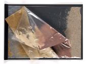 Wil Frenken, sand spiele, 1973, Sand in Folie, 4 Plakate in Kartonschuber, Faltumschlag aus Nat…