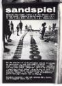 Wil Frenken, sand spiele, 1973, Sand in Folie, 4 Plakate in Kartonschuber, Faltumschlag aus Nat…