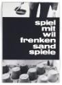 Wil Frenken, sand spiele, 1973, Sand in Folie, 4 Plakate in Kartonschuber, Faltumschlag aus Nat…
