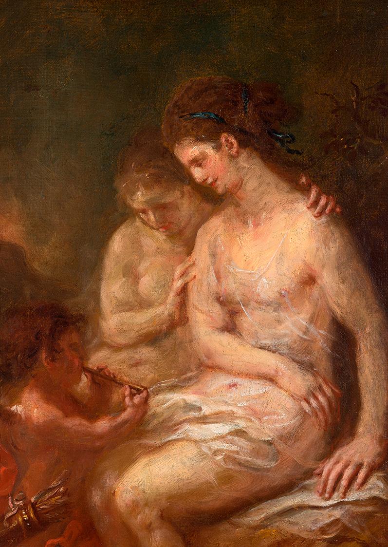 Martin Johann Schmidt, Zwei Nymphen mit Amor, um 1795, Öl auf Leinwand, 44 x 33 cm, Belvedere, …