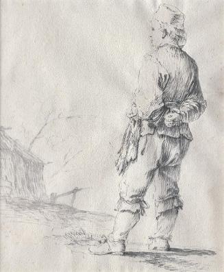 Martin Johann Schmidt, Stehender Knabe, 1753, Feder und Tusche auf Papier, 22 x 18,2 cm, Belved…