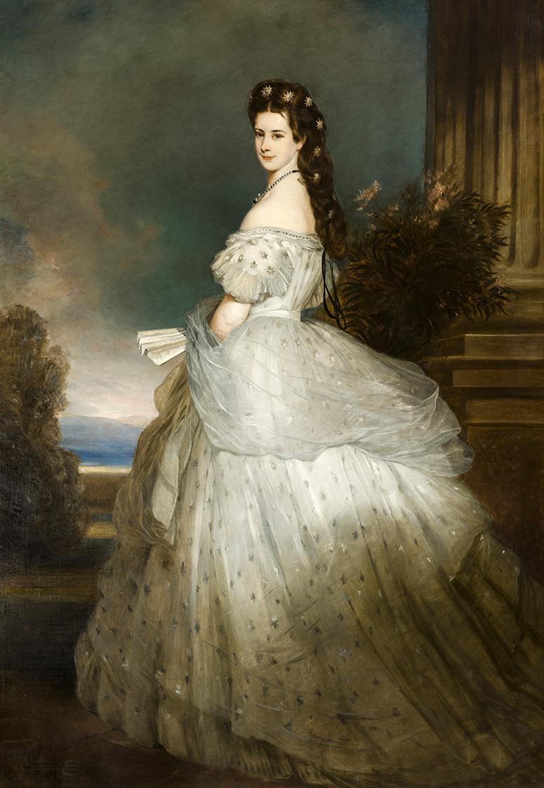 Franz Xaver Winterhalter, Kaiserin Elisabeth, undatiert, Öl auf Leinwand, 236 × 164 cm, Belvede ...