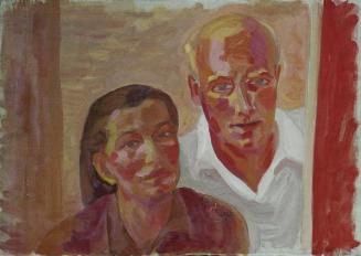 Walther Gamerith, Selbstbildnis mit Frau Grete, vor 1949, Öl auf Karton, 52 x 73 cm, Belvedere,…