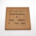 Fria Elfen-Frenken, Wil Frenken, i ce ha / i + c + h, 1969, Holzkiste, Druck auf Papier, Metall…