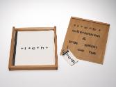 Fria Elfen-Frenken, Wil Frenken, i ce ha / i + c + h, 1969, Holzkiste, Druck auf Papier, Metall…