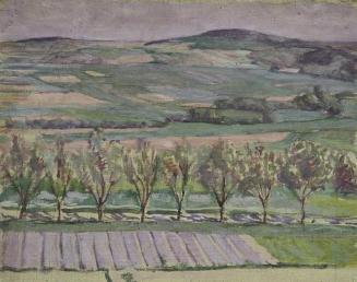 Walther Gamerith, Baumlandschaft, vor 1949, Öl auf Leinwand auf Karton, 38 x 48,5 cm, Belvedere…