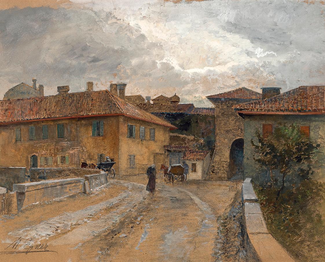 Marie Egner, Duino, um 1901, Gouache auf Karton, 53,3 x 67,3 cm, Belvedere, Wien, Inv.-Nr. 446