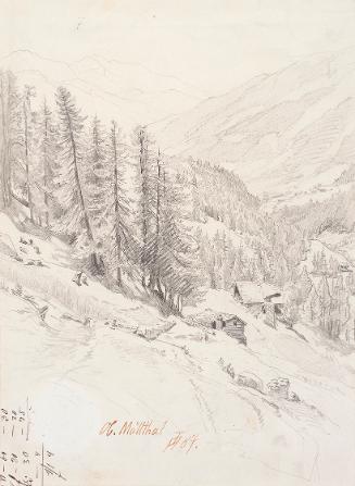 Theodor Alphons, Oberes Mölltal, 1887, Bleistift auf Papier, 26,4 × 19,2 cm, Belvedere, Wien, I…
