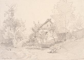 Theodor Alphons, Nadejkau, Dorfstraße, 1890, Bleistift auf Papier, 19 × 26,2 cm, Belvedere, Wie…