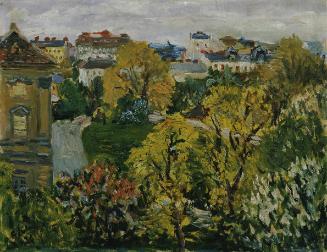 Franz von Zülow, Blick aus dem Atelier, 1936, Öl auf Leinwand, 61 x 79,5 cm, Belvedere, Wien, I…