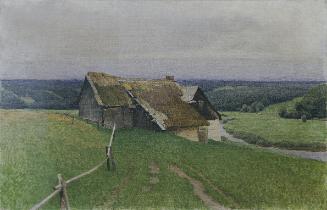 Ferdinand Brunner, Das Haus auf der Höhe, 1904, Gouache auf Leinwand, 53,5 x 83,5 cm, Belvedere ...