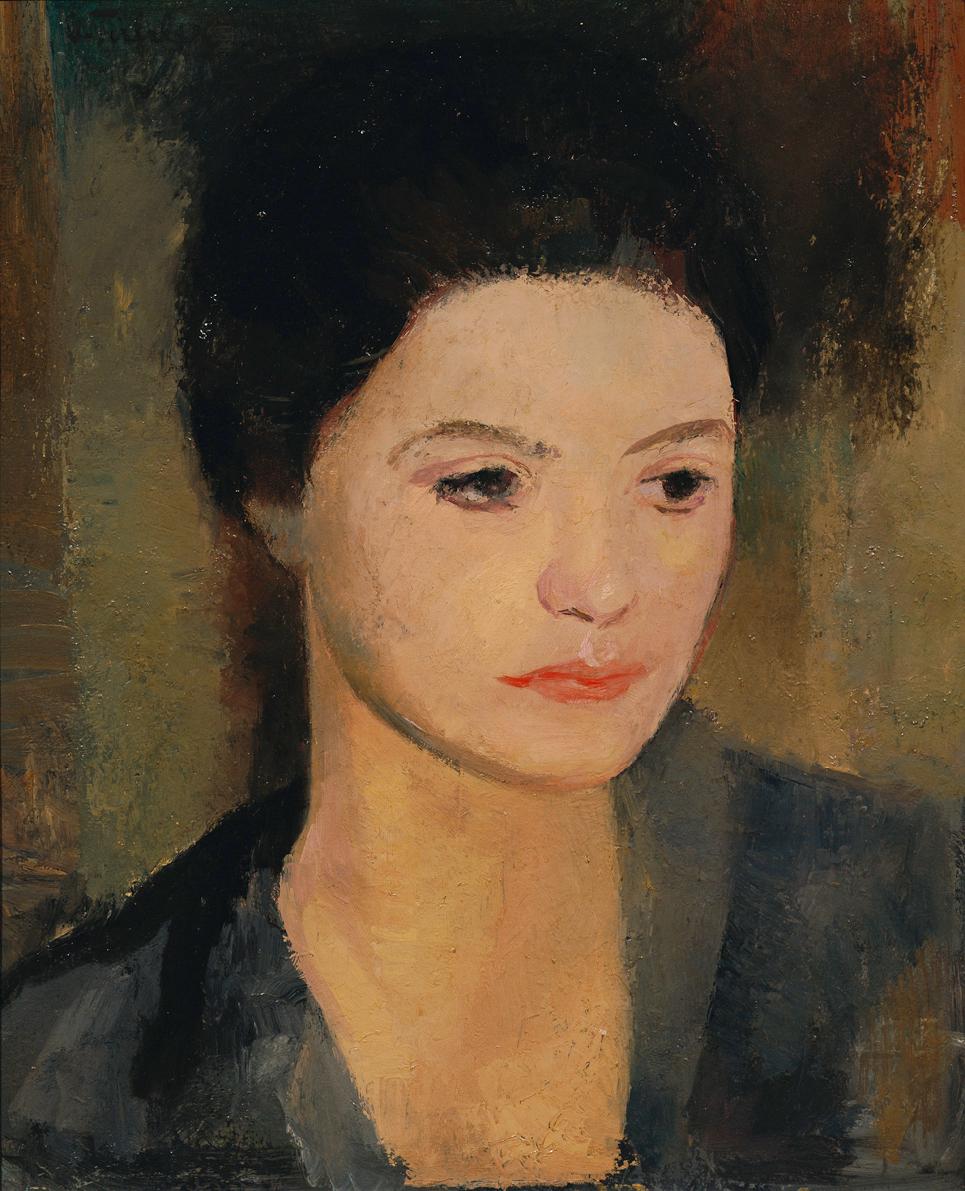 Viktor Tischler, Die Gattin des Künstlers, vor 1923, Öl auf Holz, 46 × 38 cm, Belvedere, Wien, …