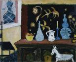 Agnes Muthspiel, Interieurstillleben, 1951, Öl auf Karton auf Leinwand, 41 x 50,5 cm, Belvedere…