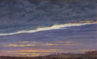 Caspar David Friedrich, Abendlicher Wolkenhimmel, 1824, Öl auf Leinwand, 12,5 x 21,2 cm, Belved…