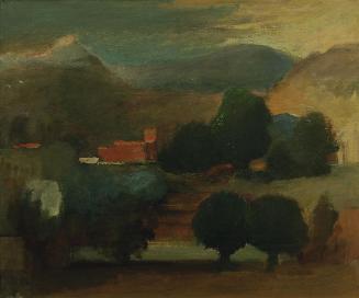 Georg Merkel, Südfranzösische Landschaft, vor 1964, Öl auf Leinwand, 54,5 x 65 cm, Belvedere, W…