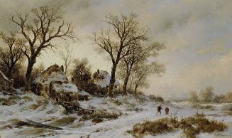 Remy van Haanen, Winterlandschaft, 1870, Öl auf Holz, 28 x 46 cm, Belvedere, Wien, Inv.-Nr. 488…