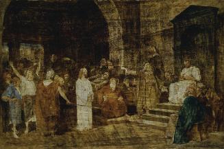 Mihály von Munkácsy, Christus vor Pilatus, 1881, Öl auf Holz, 133 x 201 cm, Belvedere, Wien, In…