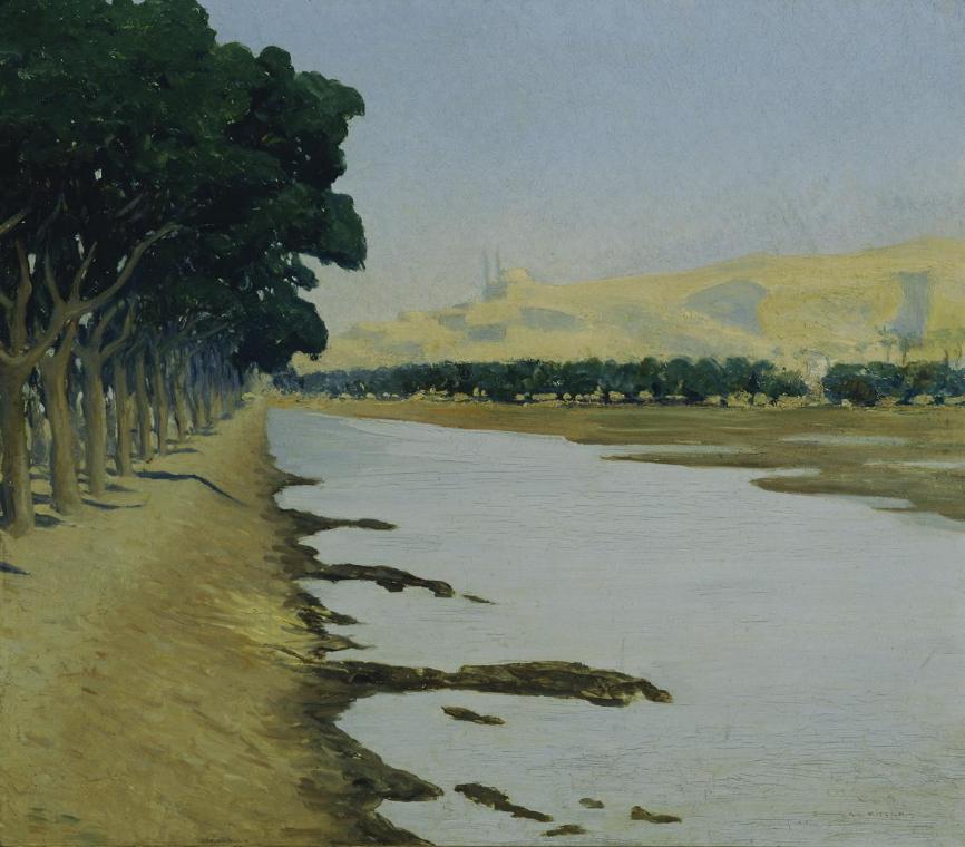 Alphons Leopold Mielich, Blick auf die Zitadelle von Kairo, um 1900, Öl auf Leinwand, 71,5 x 80…