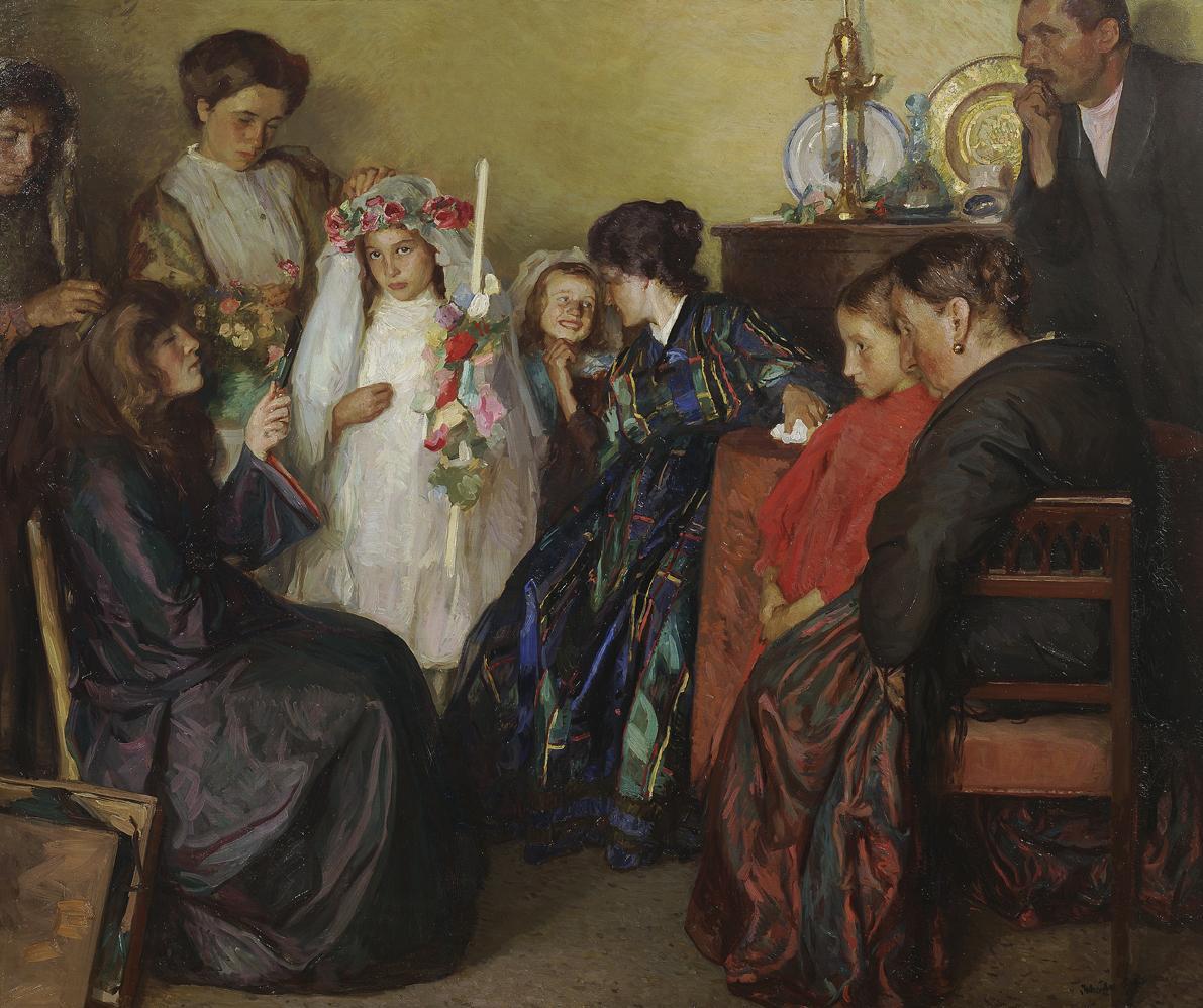Jehudo Epstein, Vorbereitung für das Fest, 1912, Öl auf Leinwand, 161 × 192 cm, Belvedere, Wien…