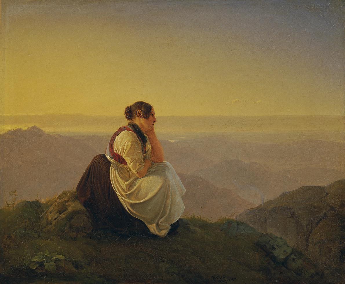 Christoph Christian Ruben, Blick in die Ferne, 1842, Öl auf Leinwand, 31 x 37 cm, Belvedere, Wi…