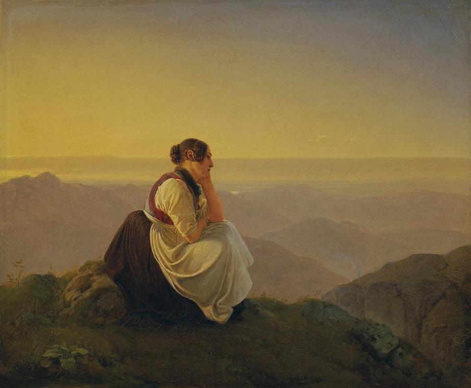 Christoph Christian Ruben, Blick in die Ferne, 1842, Öl auf Leinwand, 31 x 37 cm, Belvedere, Wi…