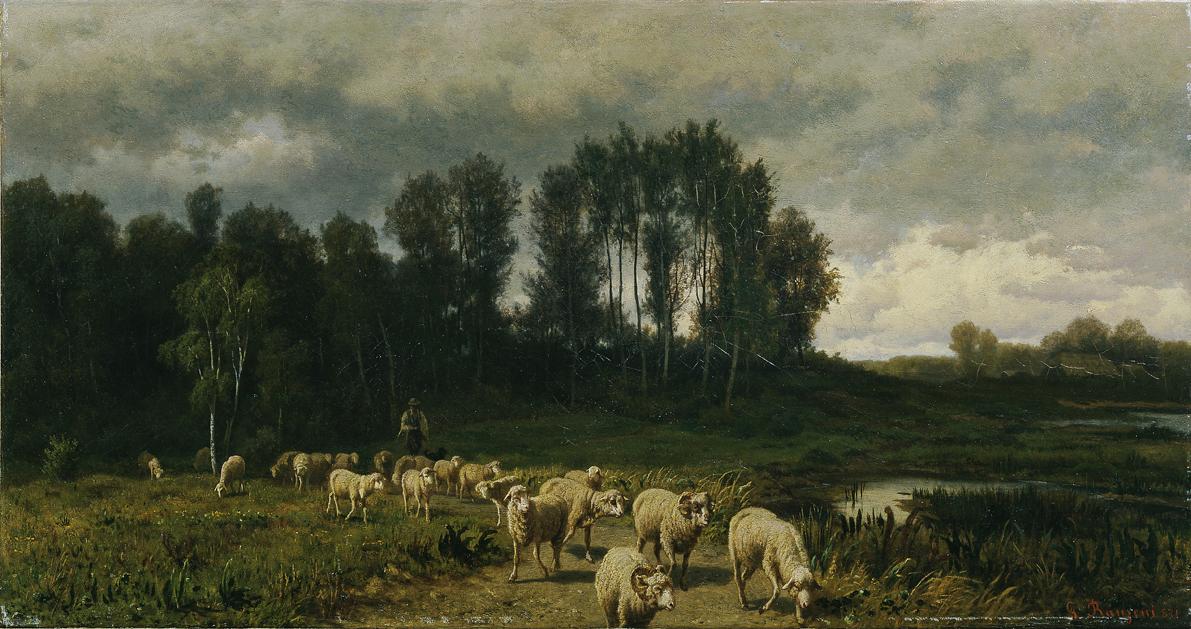 Gustav Ranzoni, Vor dem Gewitter, 1871, Öl auf Leinwand, 45 x 84,5 cm, Belvedere, Wien, Inv.-Nr…