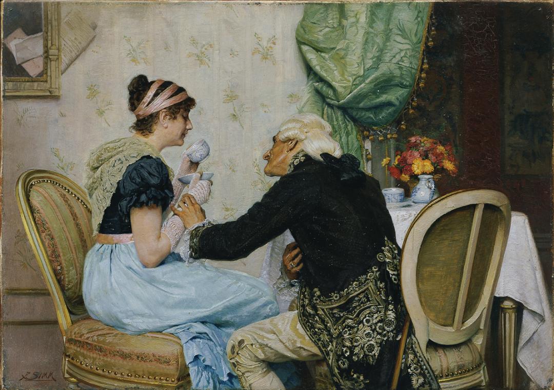 Franz Xaver Simm, Johannistrieb, vor 1888, Öl auf Holz, 19 x 27 cm, Belvedere, Wien, Inv.-Nr. 7…