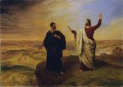 Ludwig Ferdinand Schnorr von Carolsfeld, Die Versuchung Christi, 1847, Öl auf Leinwand, 85 x 11…