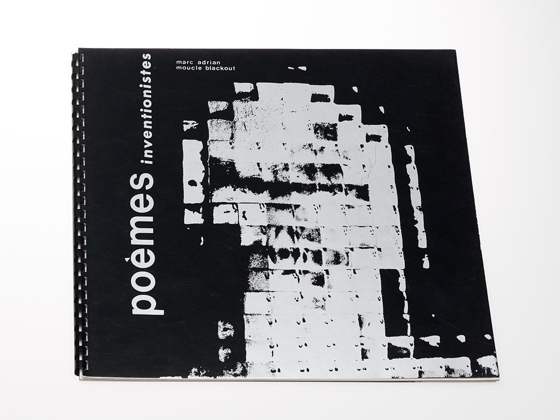 Marc Adrian/ Moucle Blackout, poemes inventionistes, 1958/1972, Siebdruck, 16 Blatt (inkl. Einb…
