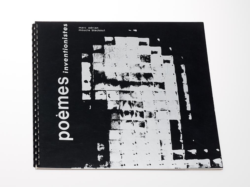 Marc Adrian/ Moucle Blackout, poemes inventionistes, 1958/1972, Siebdruck, 16 Blatt (inkl. Einb…