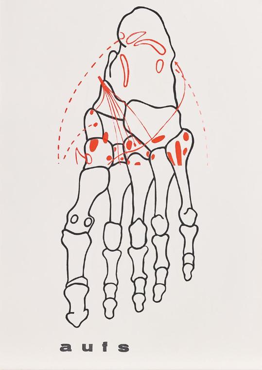 Hans Peter Auberger, sublimes repräsentationsschema, 1970, Siebdruck und Handstempel, Offset, B…
