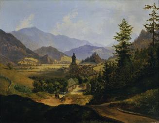 Anton Schiffer, Der Josephsberg bei Mariazell, Öl auf Leinwand, 39 x 48 cm, Belvedere, Wien, In…