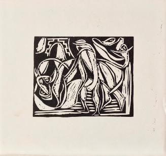Kurt Weber, Suerte de Matar, undatiert, Linolschnitt, Blattmaße: 46,9 × 49,8 cm, Schenkung Fria…