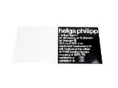 Helga Philipp, Prägungen – Annäherung in 9 Phasen, 1975/1976, Bütten, gerillt, Umschlag schwarz…