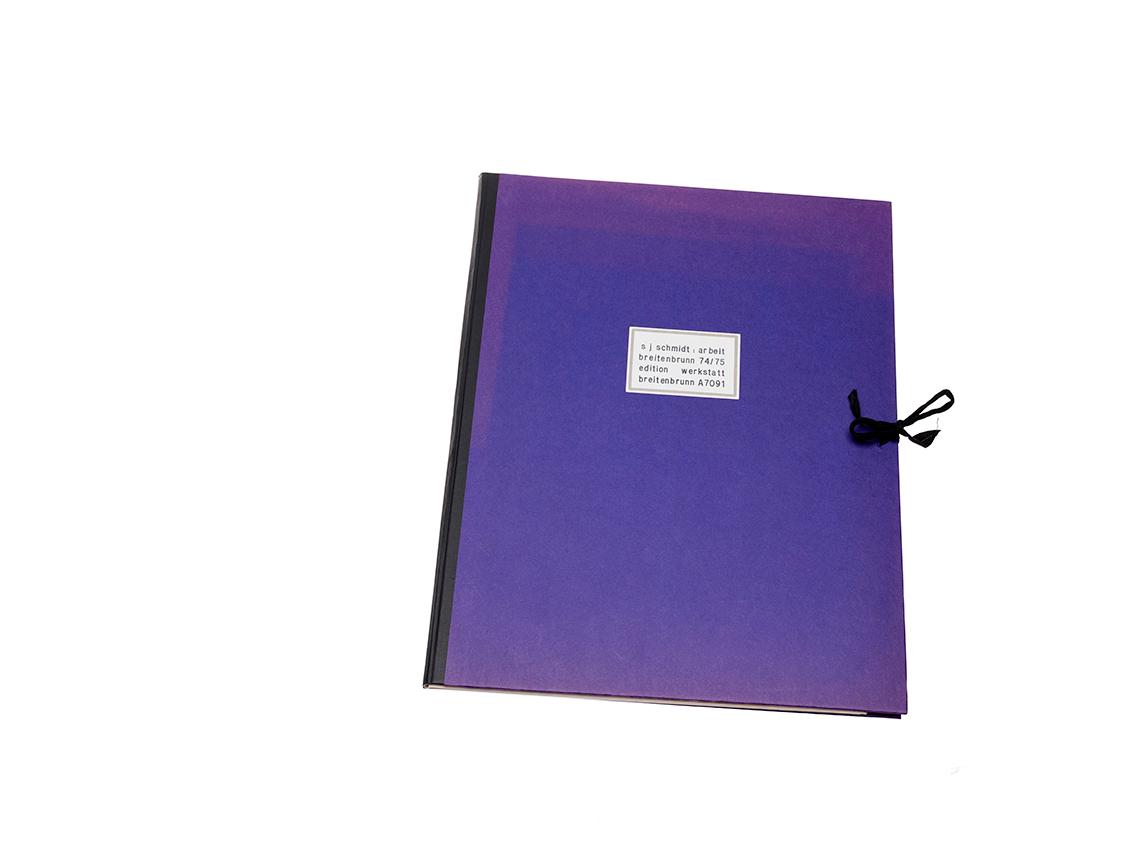 Siegfried J. Schmidt, arbeit breitenbrunn, 1975, Mappe, Buchdruck, Siebdruck, Offsetdruck, Fase…