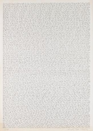 Endre Tót, I'm glad if I can write one sentence after the other, 1973/1976, Offsetgrafik, Blatt…
