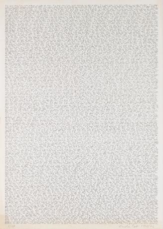 Endre Tót, I'm glad if I can write one sentence after the other, 1973/1976, Offsetgrafik, Blatt ...