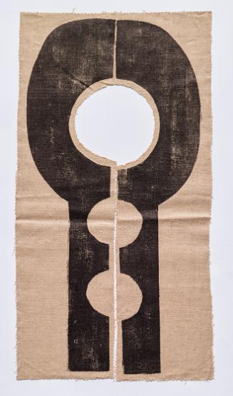 Fria Elfen-Frenken/ Wil Frenken, Schandfiedel, 1970/1971, Einfarbendruck auf Leinwand, 60 × 31,…