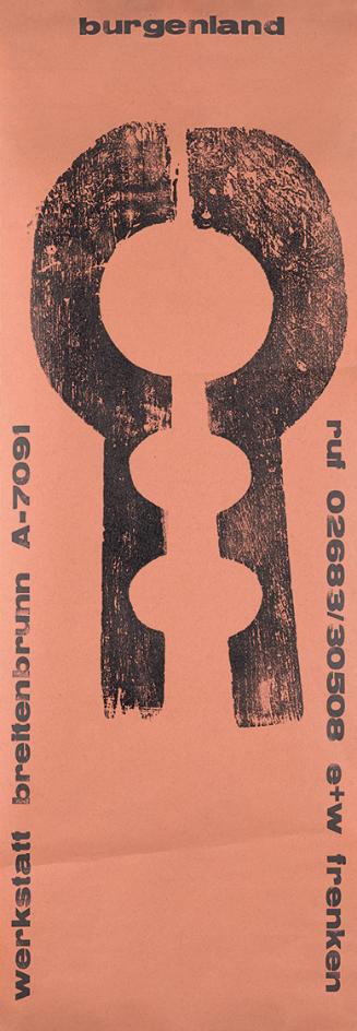 Fria Elfen-Frenken, Wil Frenken, Schandfiedel, 1967, Einfarbendruck auf rosa Papier, 99 × 35 cm…