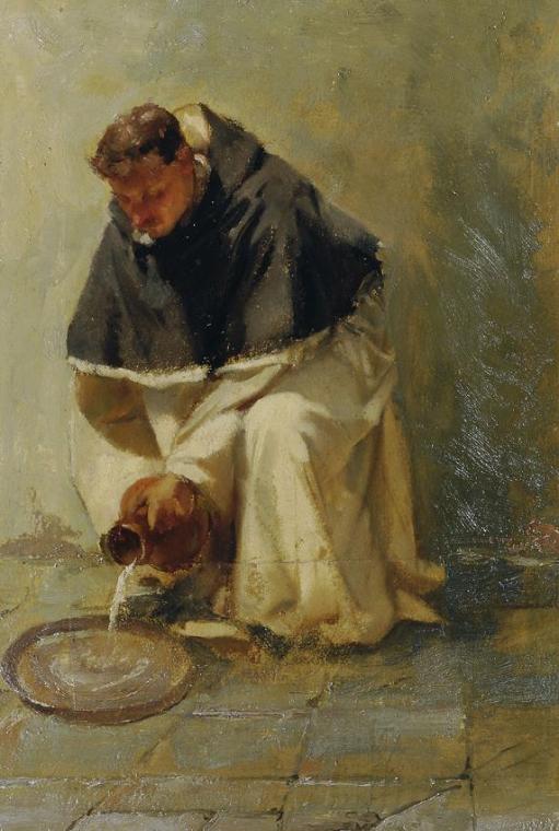 Johann Till d. J., Selbstbildnis als Dominikaner, Öl auf Karton, 37 x 25,5 cm, Belvedere, Wien,…